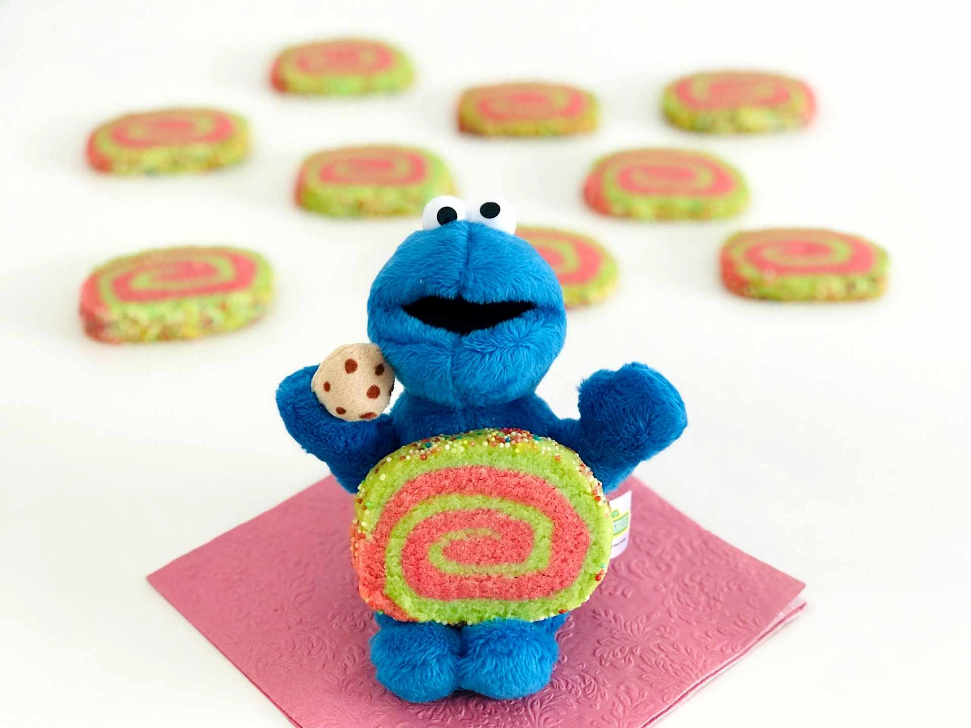 Krümelmonster mit Swirl Cookie